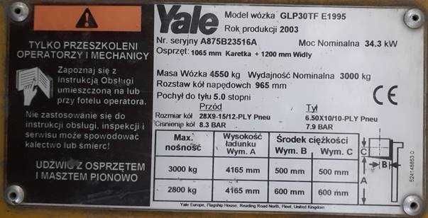 Wózek widłowy YALE