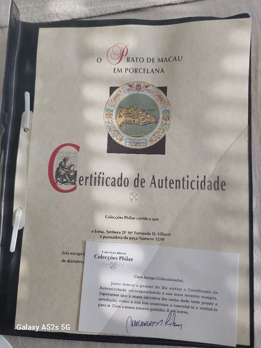 Prato comemorativo Macau