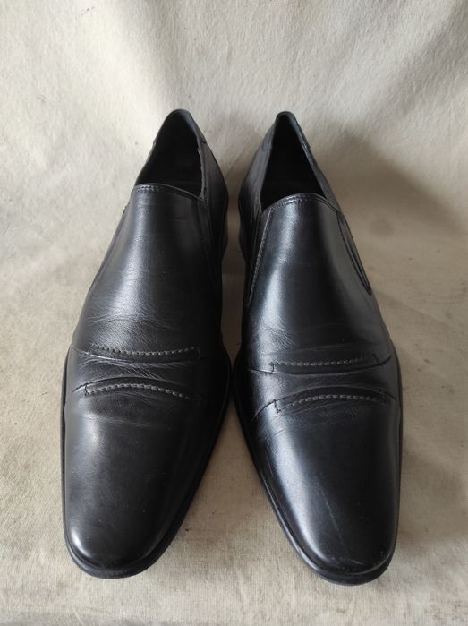 Czarne męskie buty wizytowe Prima Moda skóra naturalna nr 42
