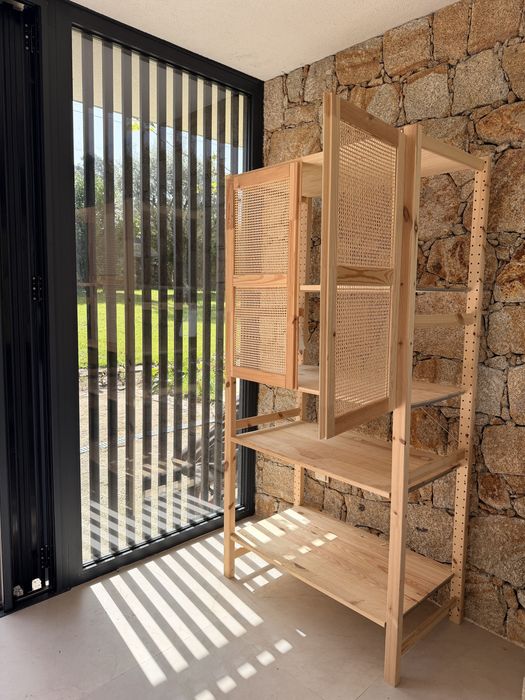 Estante com portas IKEA IVAR pinho, 89x50x179 cm