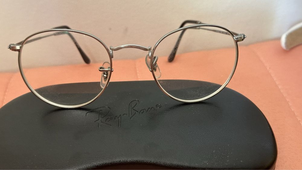 Armação prateada da ray ban