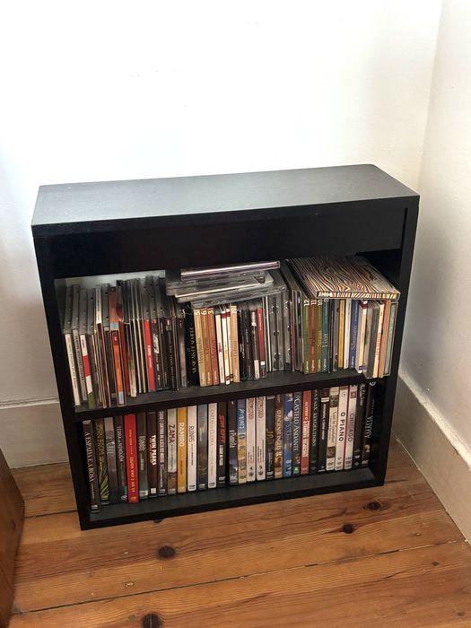 Estante / Móvel para CDs e DVDs Preto – 50x50 cm