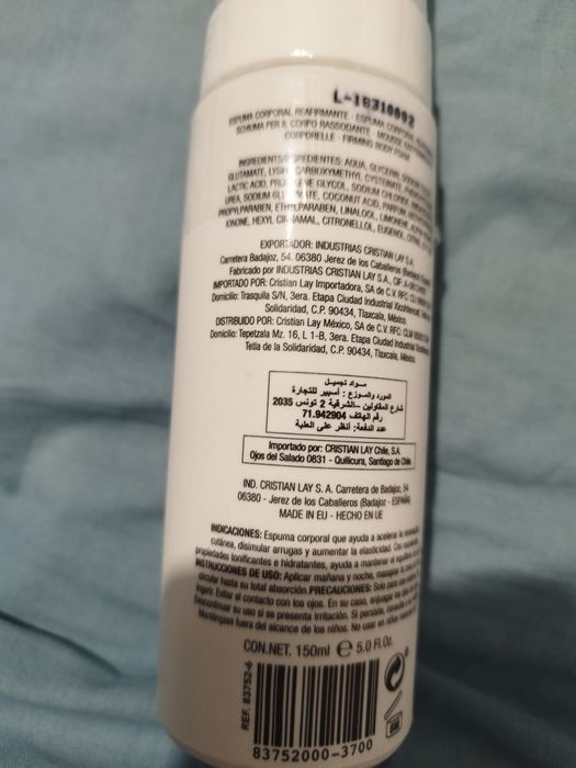 Re firm espuma corporal reafirmante
