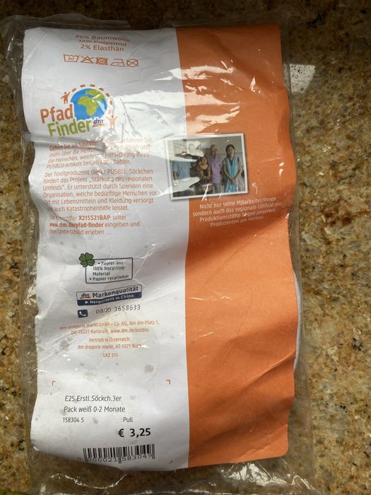 Skarpetki dla niemowląt 0-3 miesiąca