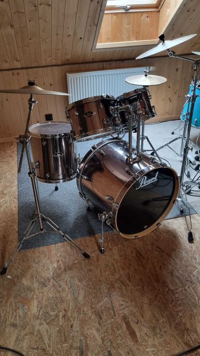 PEARL EXPORT+talerze - perkusja-kompletny zestaw!
