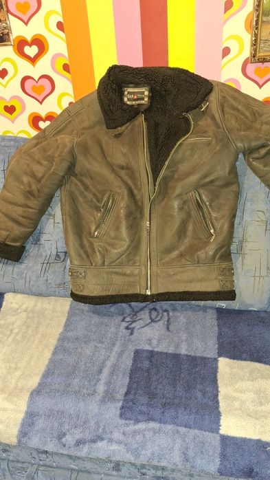 Куртка зимняя кожа пилот