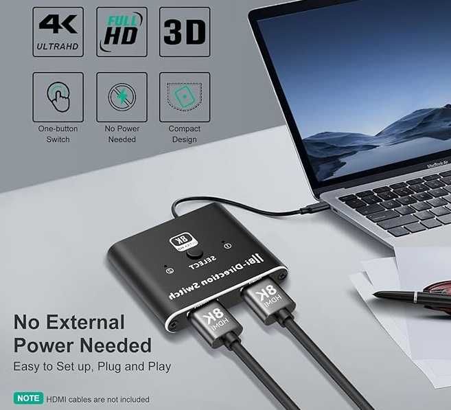 Плата перемикання PNGOS HDMI Switch 2x1 BiDirection 8K/60 Гц