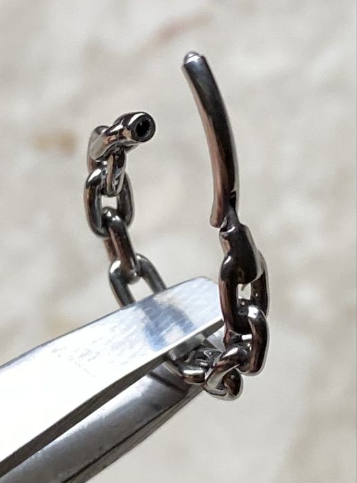 Unisex kolczyk 12 mm piercing 16G kółko segment ring stal nierdzewna
