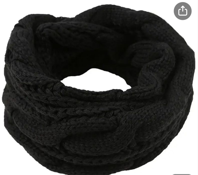 Cachecol quente  de lã preto pará meninas, mulheres