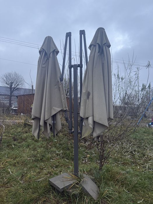 Parasol ogrodowy podwojny pilnie