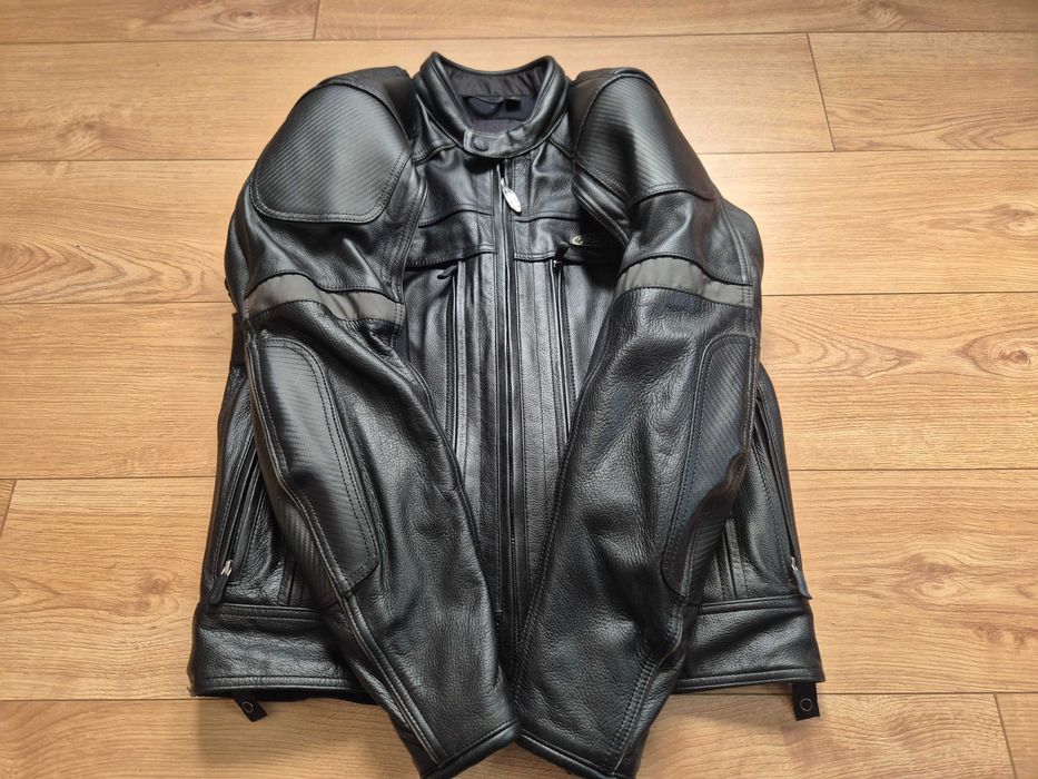 Casaco em pele Harley Davidson FXRG com protecoes como novo