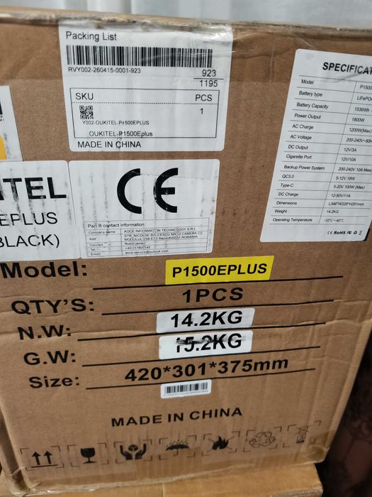 Зарядна станція Oukitel P1500E Plus 1536Wh 1800W (нова)