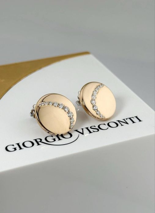 Серьги Giorgio Visconti Оригинал Желтое золото