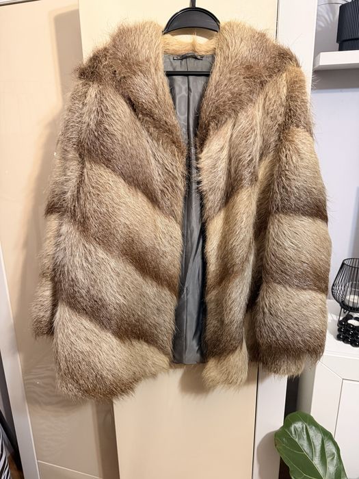 Futro naturalne kozuch skora rozm M/L
