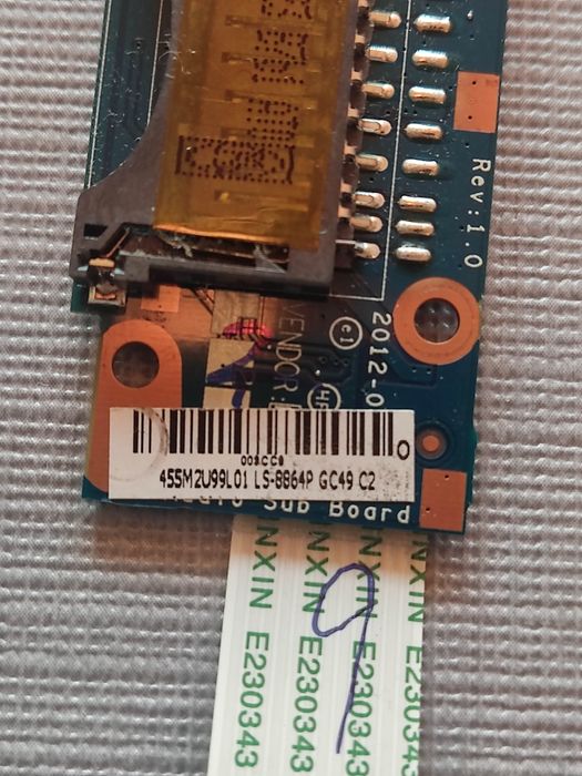 MODUŁ AUDIO CZYTNIK KART micro SD LS-8864P GC49 QCLA4 laptop Jack 3,5