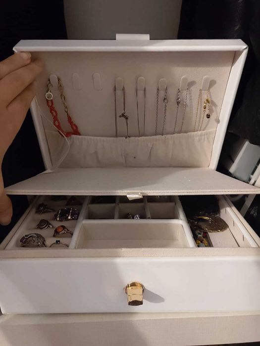 Duża pojemna szkatułka organizer pudełko na biżuterię  PREZENT