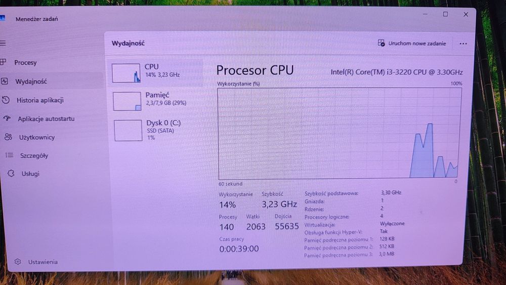 Komputer AIO HP Compaq pro 6300 Win11 pro 256 SSD 8 GB