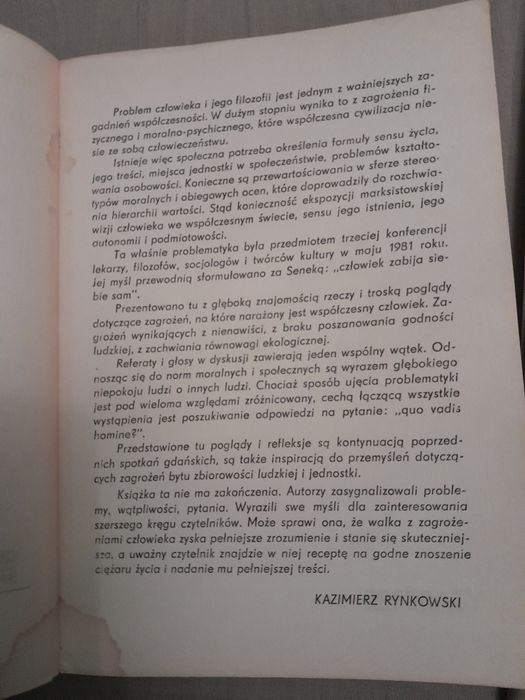 Człowiek zabija siebie sam 1981 rok