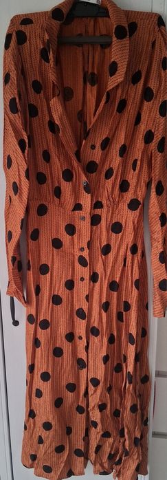 Vestido Mango, muito bom estado, algodão,  laranja, tamanho M