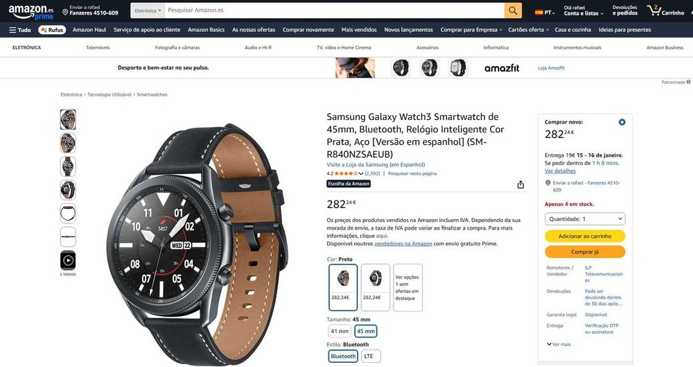 Samsung Galaxy watch3 relógio inteligente (100)
