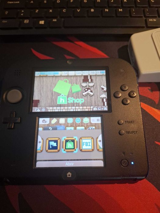 Nintendo 2DS Preta e Azul modificada 64 GB
