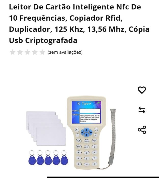 Leitor de cartão inteligente NFC
