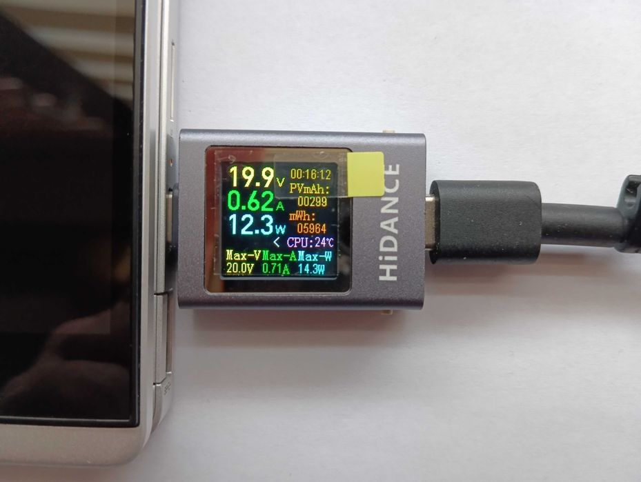 USB Type C тестер напруги, струму, ємності Hidance HDC-085C