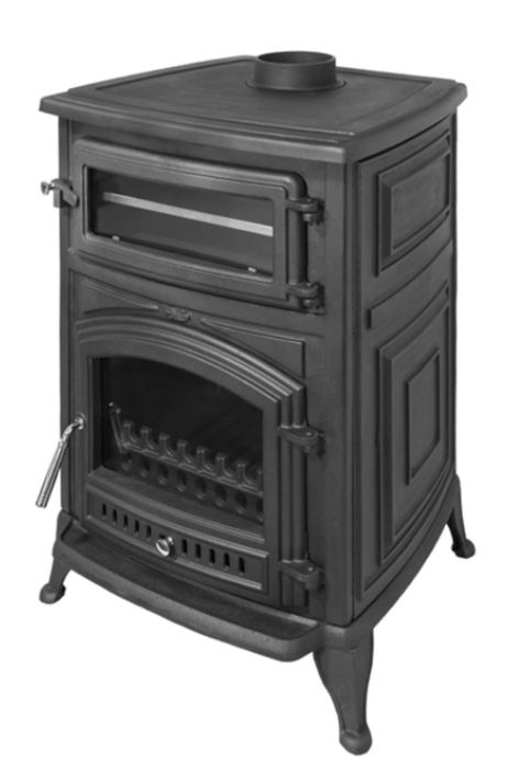 Salamandra Nova Ferro Fundido 13KW com Forno INOX