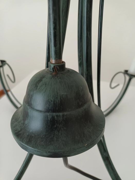 Candeeiro vintage de teto metal envelhecido