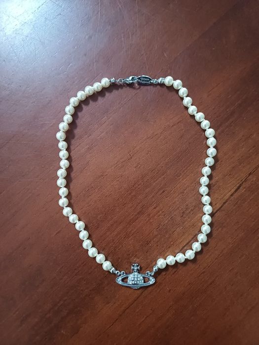 Perłowy naszyjnik vivienne westwood fashion biżuteria jewelry necklace