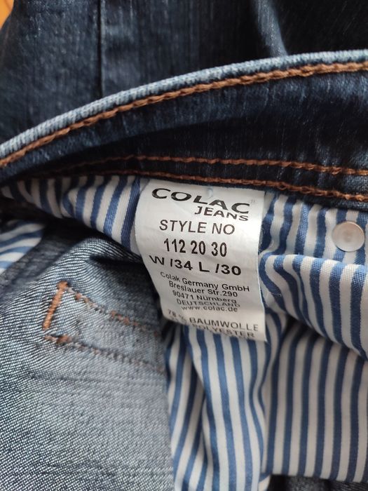 Spodnie jeans niebieskie krój klasyczny 34/30