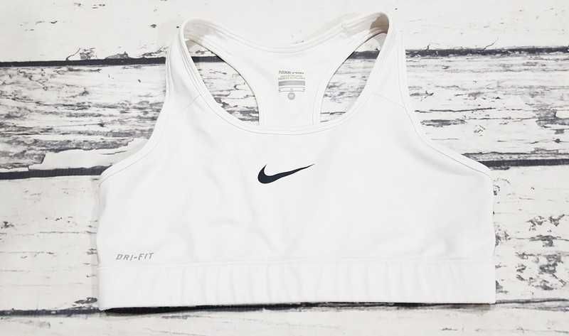 Nike * Pro * stanik * biustonosz * sportowy * biały * damski * M