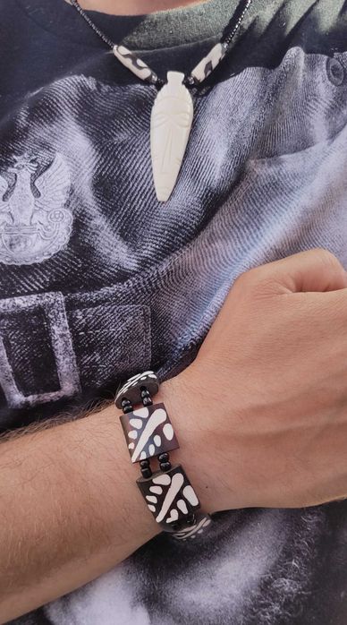 Masajska Kościana Bransoletka - ekologiczna, ręcznie robiona - Kenia