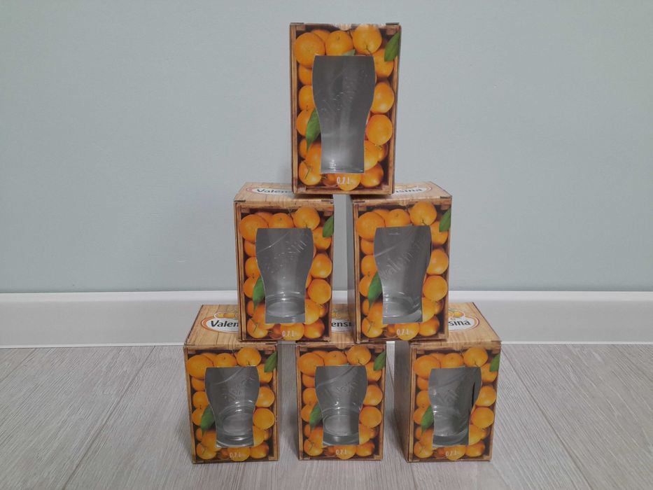 Zestaw 6 x szklanki do soku wody Valensina  0,2l nowe