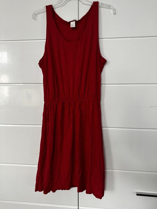 Wiszniowa sukienka rozmiar M H&M