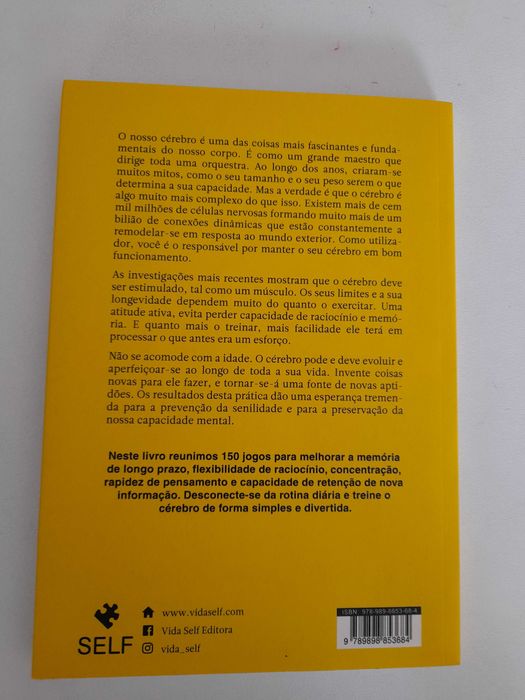 Livro " 150 Jogos para  Manter o seu Cérebro Jovem :  novo
