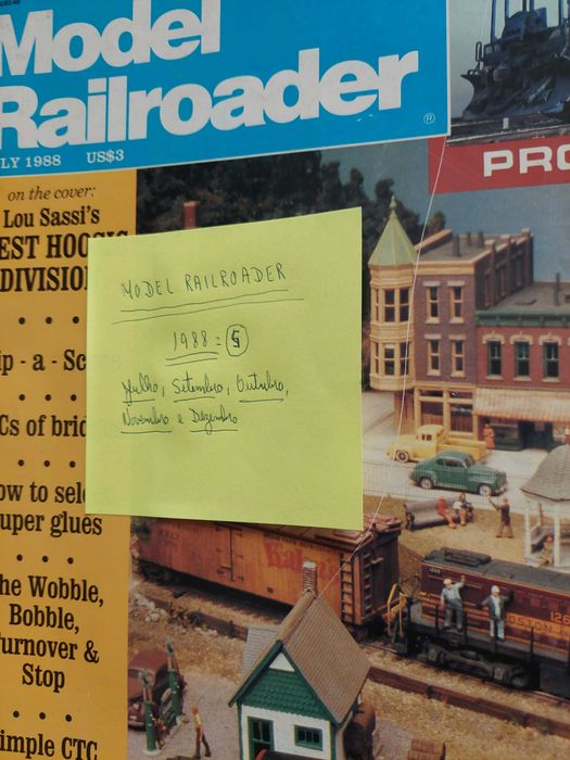 Revista model railroader 1988 - 5 exemplares