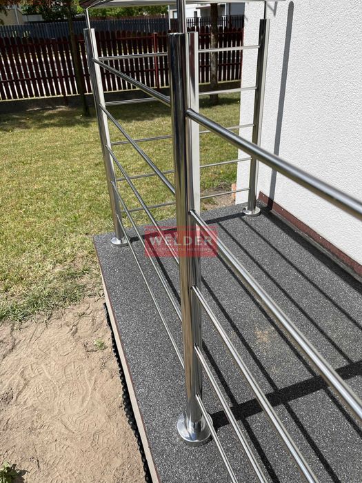 Balustrady Harfa nierdzewna szklana portfenetr antracyt Barierka