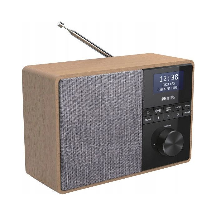 outlet radio sieciowo-przenośne philips tar5505/10 dab+ fm w stylu retro