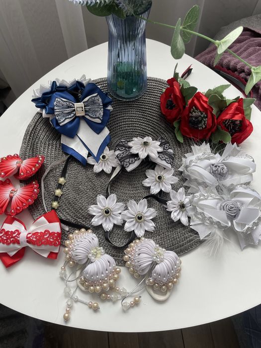 Прикраси ручної роботи,обруч,резинки,заколкі