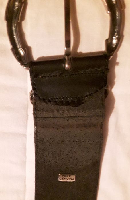 Cinto preto largo para senhora, sem marca