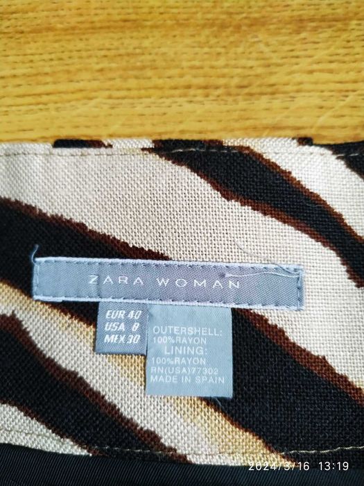 Spódnica zebra Zara Woman 40 L