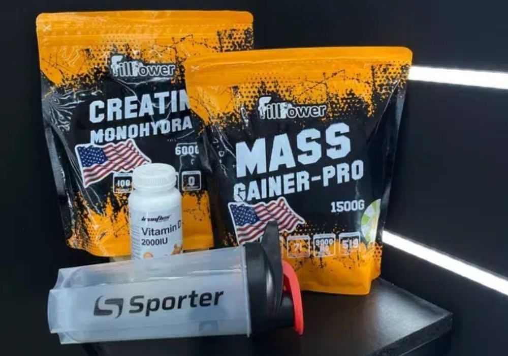 Набор на масу Гейнер + Креатин + Протеїн | РОЗПРОДАЖ | США ЯКІСТЬ