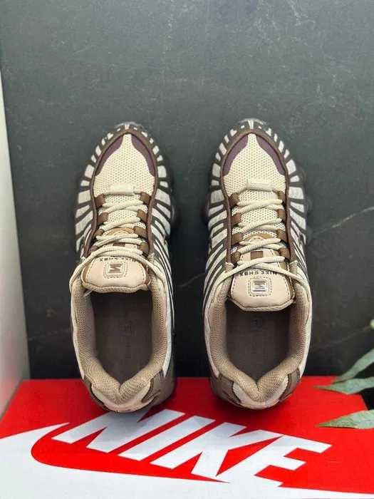 Nike "Shox TL Khaki " Найк "шокс кхакі" коричневі Трендові Модні Чоловічі Жіночі Кросівки, Швидка Доставка