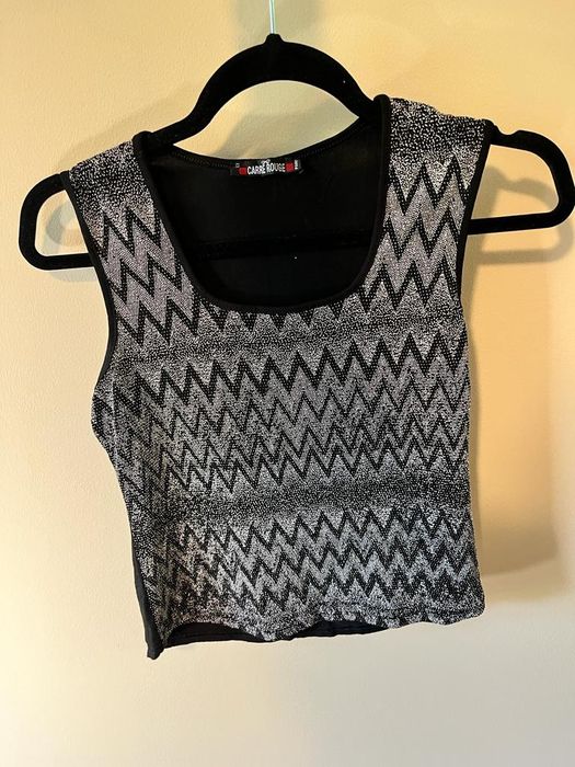 Bluzka vintage cekinowa cekiny 40 L 42 XL koszulka top