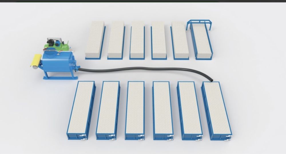 Линия для производства газобитоных блоков все в сборе