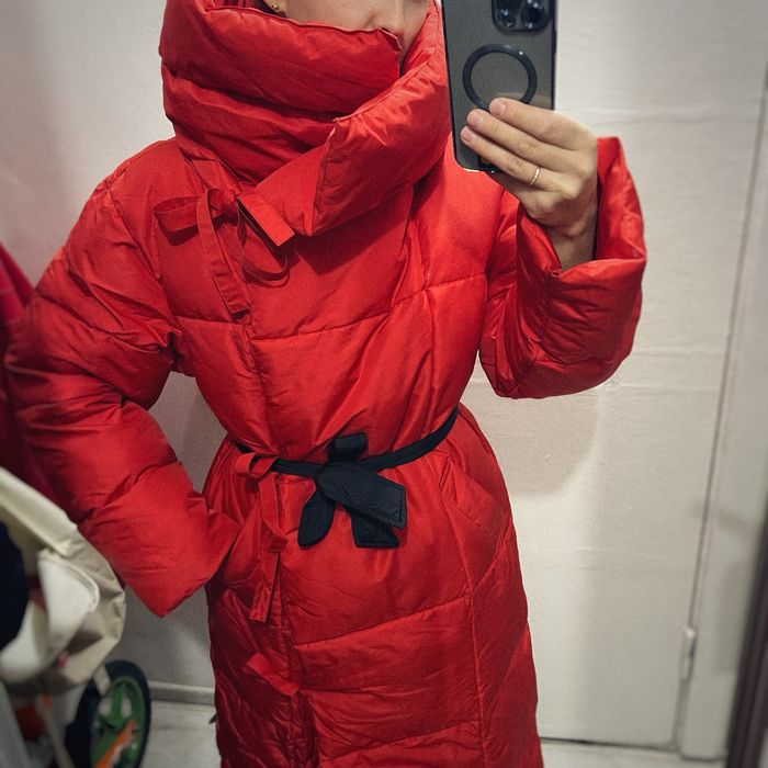 Пуховик  zpb ковдра / оверсайз М/Л  / пальто довге зимове одеяло