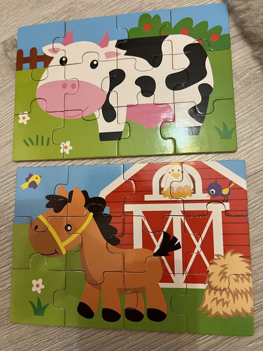 Puzzle drewniane 4szt. w pudelku