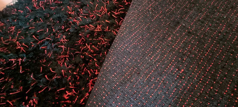 Tapete / Carpete Paris preto/vermelho 200x300cm