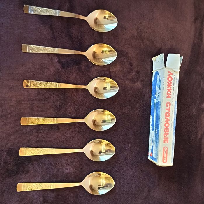 Ложки столовые позолоченные